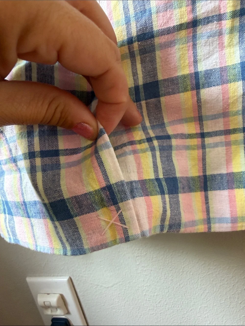 Janie and Jack Pastel Plaid Blazer in Pink, Blue & Cream